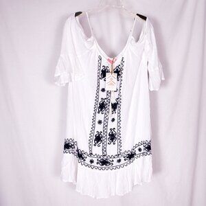 Exist Women's BoHo Cold Shoulder Blouse Size Medium